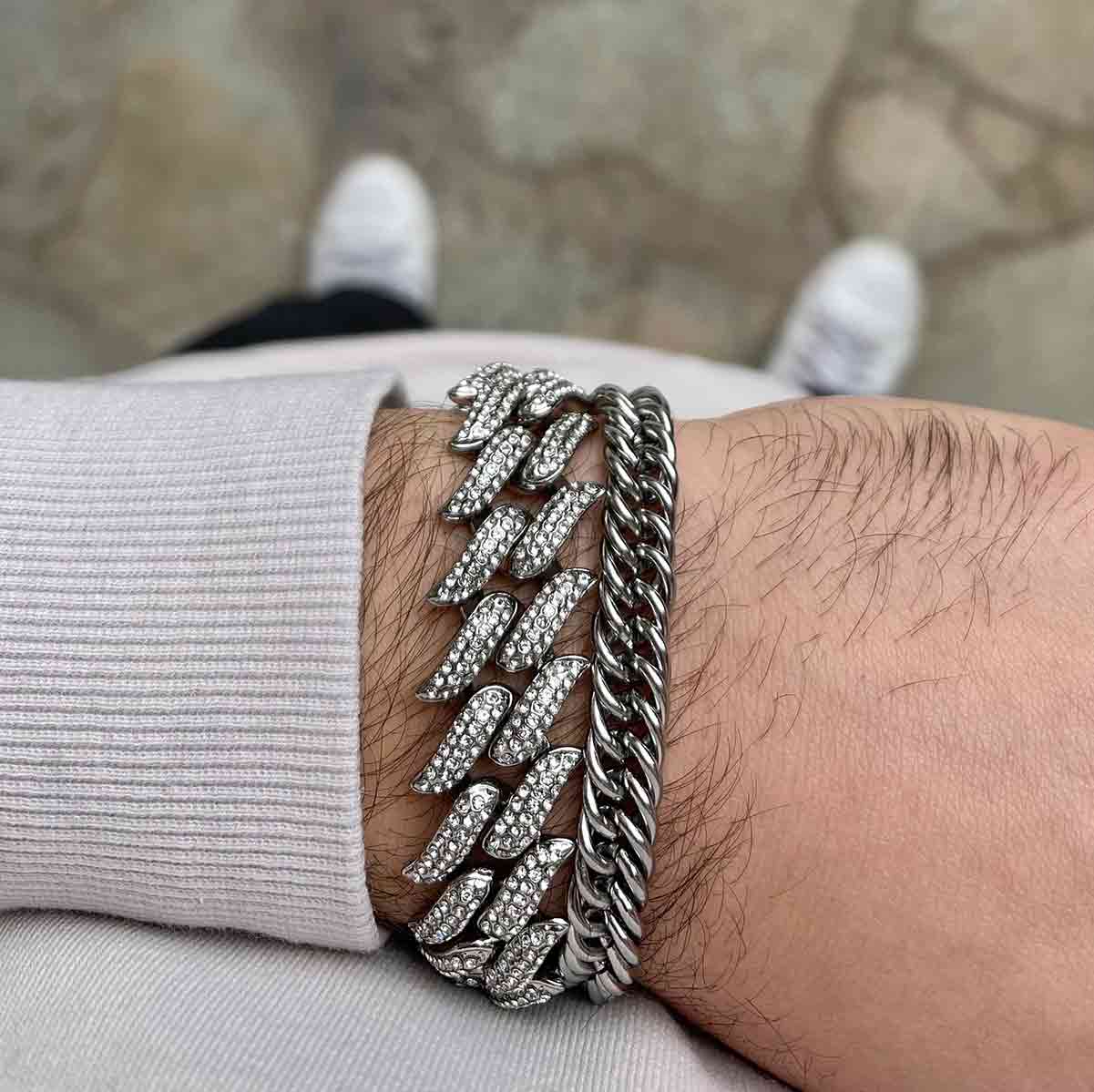 Cubano Silver Bracelet 9MM Βραχιόλι από ανοξείδωτο ατσάλι 316L